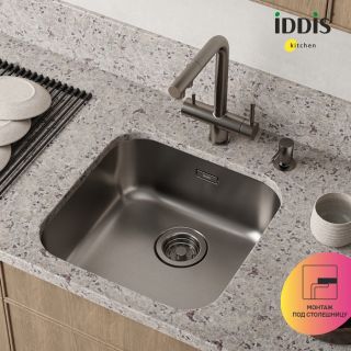 Кухонная мойка IDDIS Мейт (Mate) MAT44GMi77 45 см графит матовый