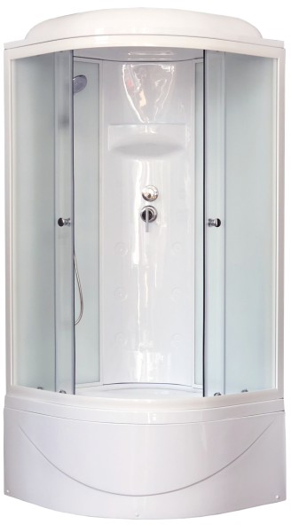 Душевая кабина Royal Bath BK стекло белое/матовое 100x100см RB100BK6-WC