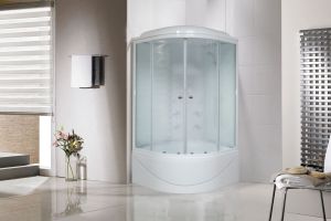 Душевая кабина Royal Bath BK стекло белое/матовое 100x100см RB100BK3-WC