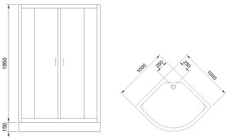 Душевой уголок Royal Bath HK 100x100см белый RB100HK-T
