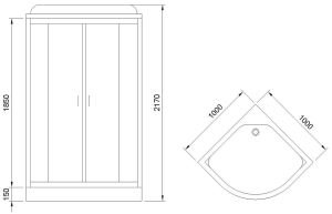 Душевая кабина Royal Bath HK стекло матовое 100x100см RB100HK4-MM