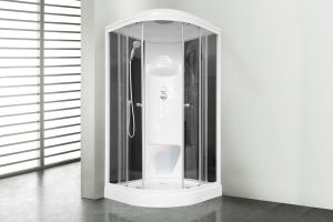 Душевая кабина Royal Bath HK стекло чёрное/прозрачное 100x100см RB100HK6-BT