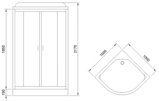Душевая кабина Royal Bath HK стекло белое/матовое 100x100см RB100HK6-WC Душевая кабина Royal Bath HK стекло белое/матовое 100x100см RB100HK6-WC