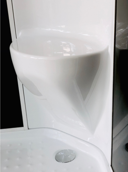 Душевая кабина Royal Bath HK стекло чёрное/прозрачное 100x100см RB100HK7-BT-CH