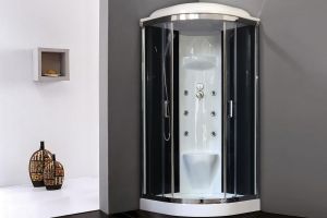 Душевая кабина Royal Bath HK стекло чёрное/прозрачное 100x100см RB100HK7-BT-CH