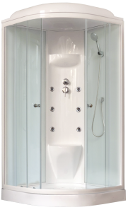 Душевая кабина Royal Bath HK стекло белое/прозрачное 100x100см RB100HK7-WT