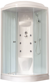 Душевая кабина Royal Bath HK стекло белое/прозрачное 100x100см RB100HK7-WT Душевая кабина Royal Bath HK стекло белое/прозрачное 100x100см RB100HK7-WT