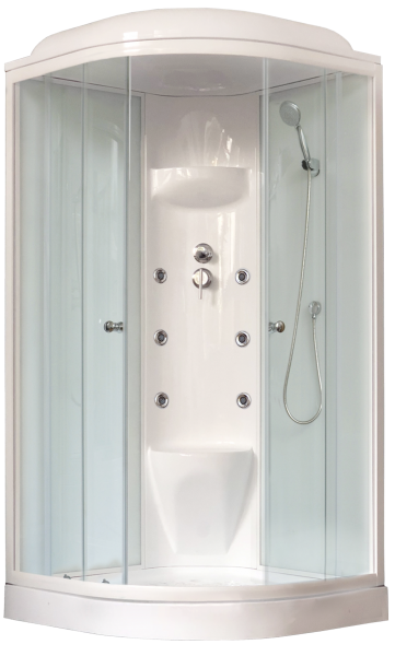 Душевая кабина Royal Bath HK стекло белое/прозрачное 100x100см RB100HK7-WT