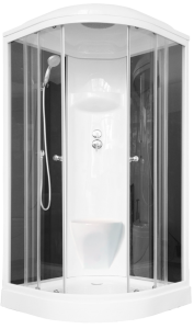 Душевая кабина Royal Bath HK стекло чёрное/прозрачное 100x100см RB100HK6-BT
