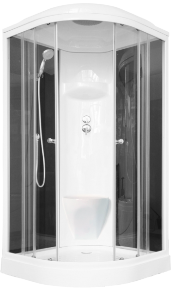 Душевая кабина Royal Bath HK стекло чёрное/прозрачное 100x100см RB100HK6-BT