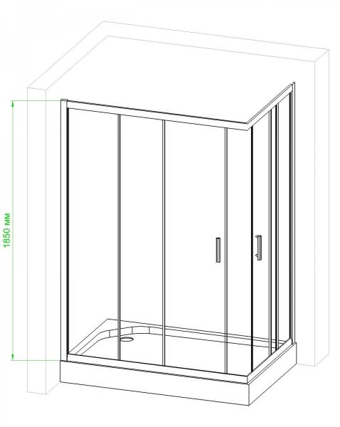 Душевой уголок Royal Bath HPD 85x115см белый RB11585HPD-T