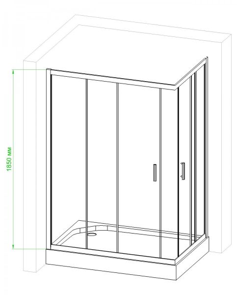 Душевой уголок Royal Bath HPD 75x100см белый RB1075HPD-C