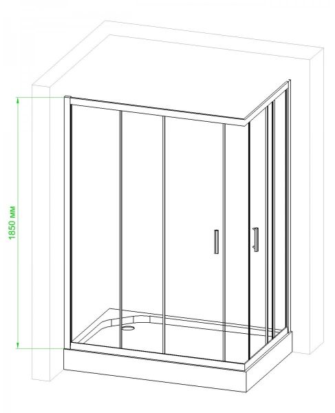 Душевой уголок Royal Bath HPD 75x120см белый RB1275HPD-T