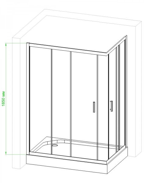 Душевой уголок Royal Bath HPD 95x120см белый RB1295HPD-C