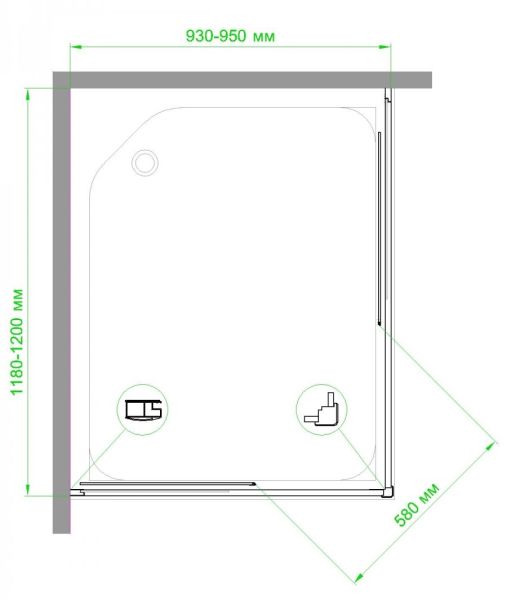 Душевой уголок Royal Bath HPD 95x120см белый RB1295HPD-C