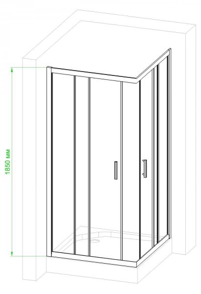 Душевой уголок Royal Bath HPD 95x100см белый RB1095HPD-C