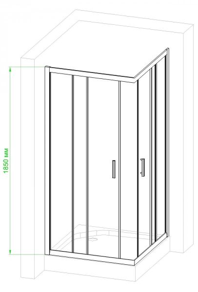 Душевой уголок Royal Bath HPD 115x120см белый RB12115HPD-T