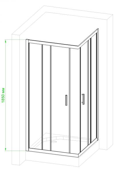 Душевой уголок Royal Bath HPD 85x90см белый RB9085HPD-C