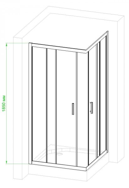 Душевой уголок Royal Bath HPD 85x95см белый RB9585HPD-C