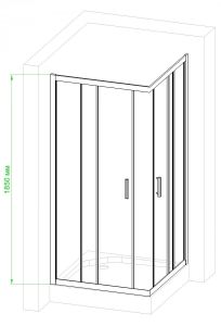 Душевой уголок Royal Bath HPD 75x75см белый RB75HPD-C
