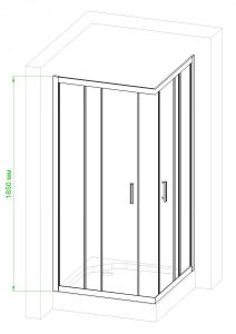 Душевой уголок Royal Bath HPD 95x95см белый RB95HPD-T