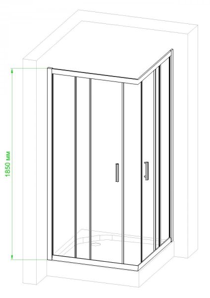 Душевой уголок Royal Bath HPD 95x95см белый RB95HPD-T