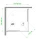 Душевой уголок Royal Bath HPD 75x80см белый RB8075HPD-T
