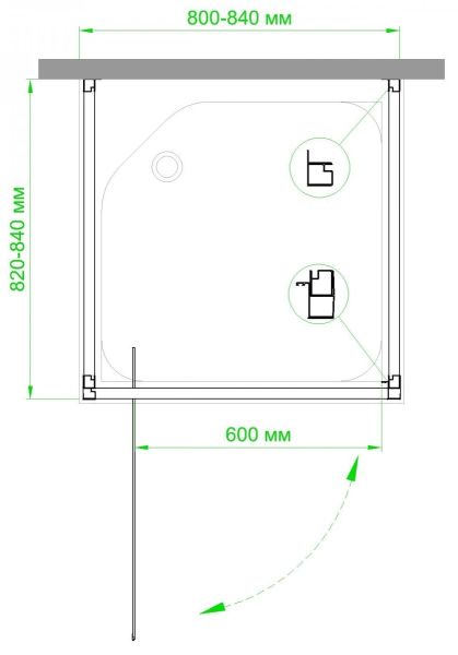 Душевой уголок Royal Bath HV 80x80см хром RB8080HV-C-CH-P
