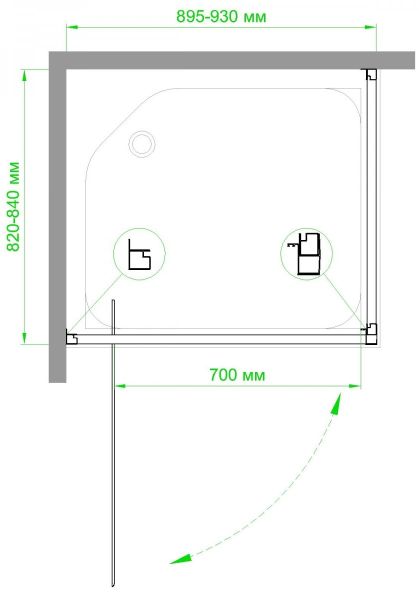 Душевой уголок Royal Bath HV 90x80см хром RB8090HV-C-CH