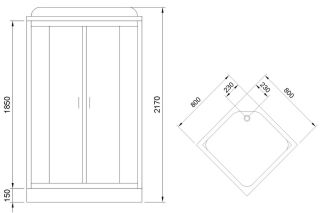 Душевая кабина Royal Bath HP стекло матовое 80x80см RB80HP1-M Душевая кабина Royal Bath HP стекло матовое 80x80см RB80HP1-M