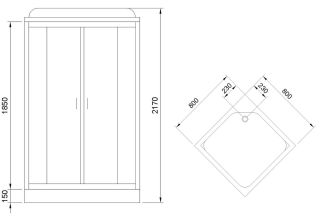 Душевая кабина Royal Bath HP стекло матовое 80x80см RB80HP2-M Душевая кабина Royal Bath HP стекло матовое 80x80см RB80HP2-M