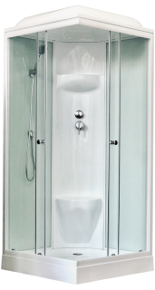 Душевая кабина Royal Bath HP стекло белое/прозрачное 80x80см RB80HP6-WT