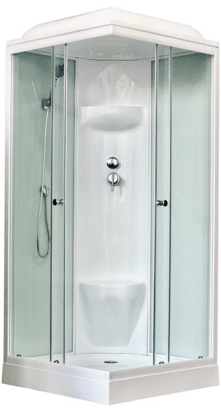 Душевая кабина Royal Bath HP стекло белое/прозрачное 80x80см RB80HP6-WT
