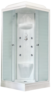 Душевая кабина Royal Bath HP стекло белое/матовое 80x80см RB80HP7-WC