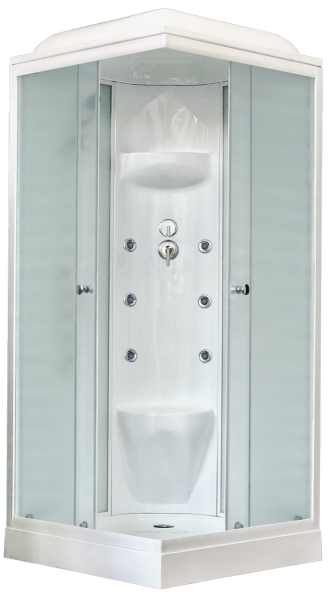 Душевая кабина Royal Bath HP стекло белое/матовое 80x80см RB80HP7-WC