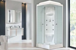 Душевая кабина Royal Bath HP стекло белое/матовое 80x80см RB80HP7-WC