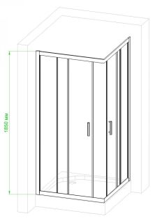 Душевой уголок Royal Bath HPD 90x80см чёрный RB8090HPD-T-BL Душевой уголок Royal Bath HPD 90x80см чёрный RB8090HPD-T-BL