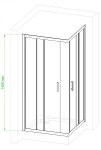 Душевой уголок Royal Bath HPD 80x80см чёрный RB80HPD-T-BL