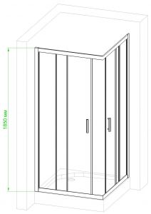 Душевой уголок Royal Bath RB HPD-C-CH RB1111HPD-C-CH 110x110см хром