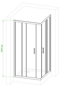 Душевой уголок Royal Bath RB HPD-C-BL RB1111HPD-C-BL 110x110см чёрный