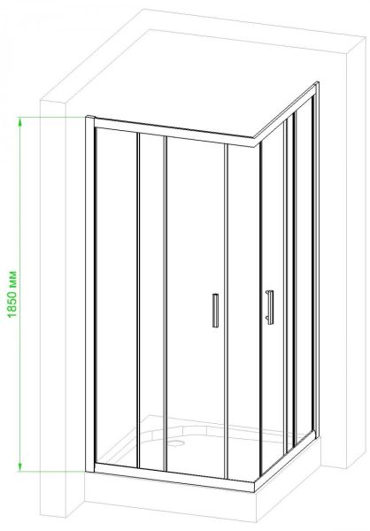 Душевой уголок Royal Bath HPD 110x120см белый RB12110HPD-C