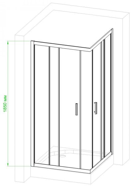Душевой уголок Royal Bath HPD 110x100см белый RB1110HPD-C
