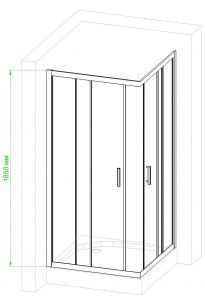 Душевой уголок Royal Bath RB HPD-T-CH RB1011HPD-T-CH 110x100см хром