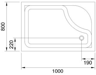 Душевой поддон Royal Bath 100x80см правый белый RB8100BP-R Душевой поддон Royal Bath 100x80см правый белый RB8100BP-R