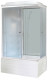 Душевая кабина Royal Bath BP левая стекло белое/матовое 100x80см RB8100BP6-WC-L