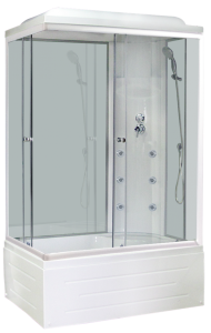 Душевая кабина Royal Bath BP правая стекло белое/прозрачное 100x80см RB8100BP3-WT-R