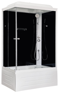 Душевая кабина Royal Bath BP правая стекло чёрное/прозрачное 100x80см RB8100BP5-BT-R