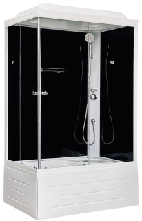 Душевая кабина Royal Bath BP правая стекло чёрное/прозрачное 100x80см RB8100BP5-BT-R