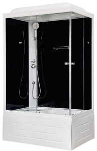 Душевая кабина Royal Bath BP левая стекло чёрное/прозрачное 100x80см RB8100BP5-BT-L