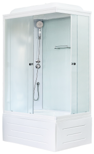 Душевая кабина Royal Bath BP левая стекло белое/матовое 100x80см RB8100BP5-WC-L